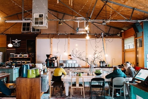 メルボルン INUS バリスタ カフェ St Ali 内観