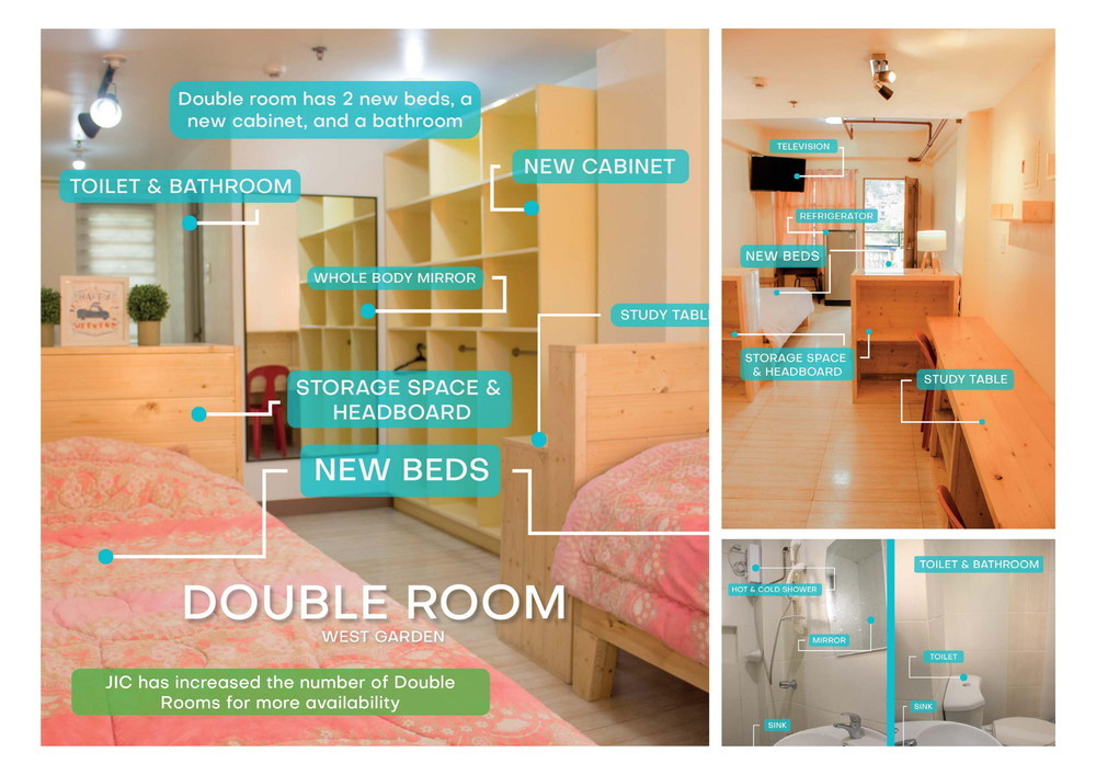 フィリピン留学 バギオ留学 Baguio JIC 部屋情報 7 二人部屋 名古屋 岐阜 大垣 留学エージェント