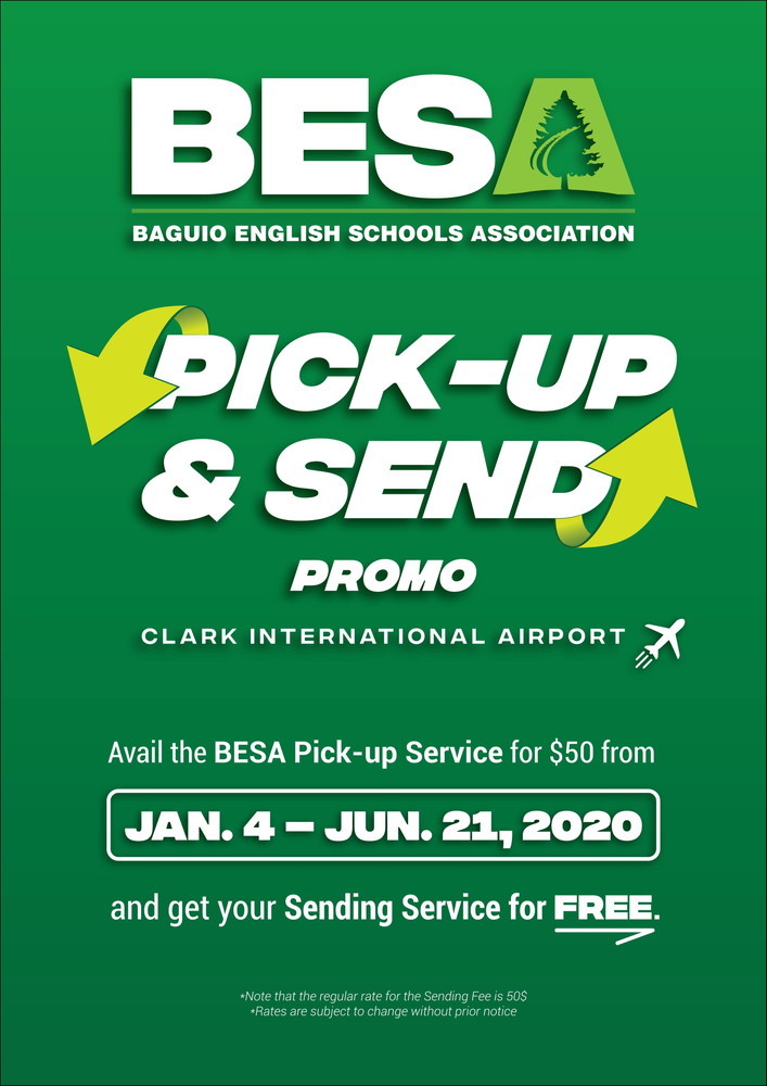 クラーク空港 バギオ留学帰国時送迎無料キャンペーン 01 22更新